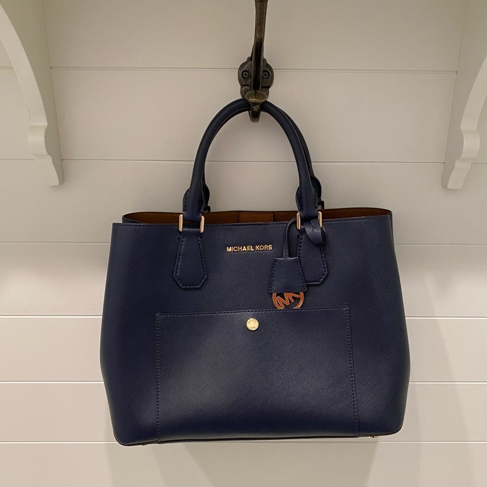 NEVER USED! NWOT - Michael Kors Large Greenwich Tote - Navy